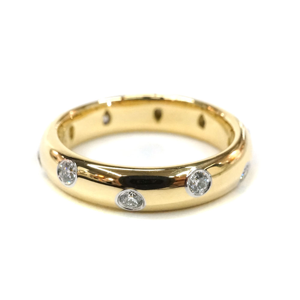 楽天市場】【ご予約納期6～8週間程】K18ダイヤモンドドッツリング