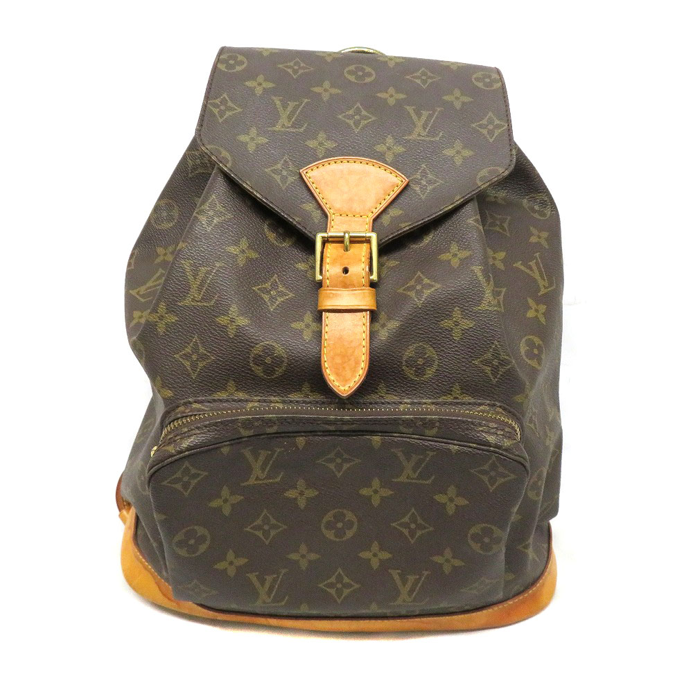 ルイヴィトン Louis Vuitton M51135 モン掏摸GM モノグラム 赤銅色 うしろ側風呂敷き包み 【中古】
