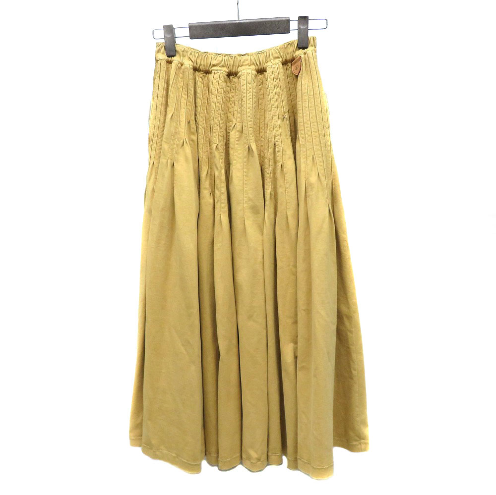 ルイヴィトン Louis vuitton 1AIRA8 プリーツジャージーマキシスカート ベージュ【中古】