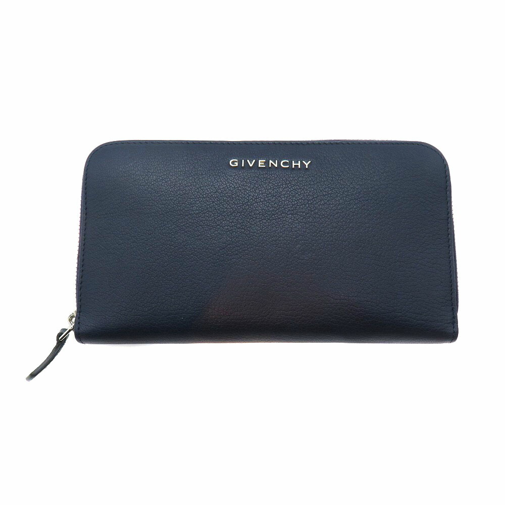 ジバンシィ Givenchy ラウンドジッパー長紙入れ なめし革 米国海軍 ユニ一発やる【中古】