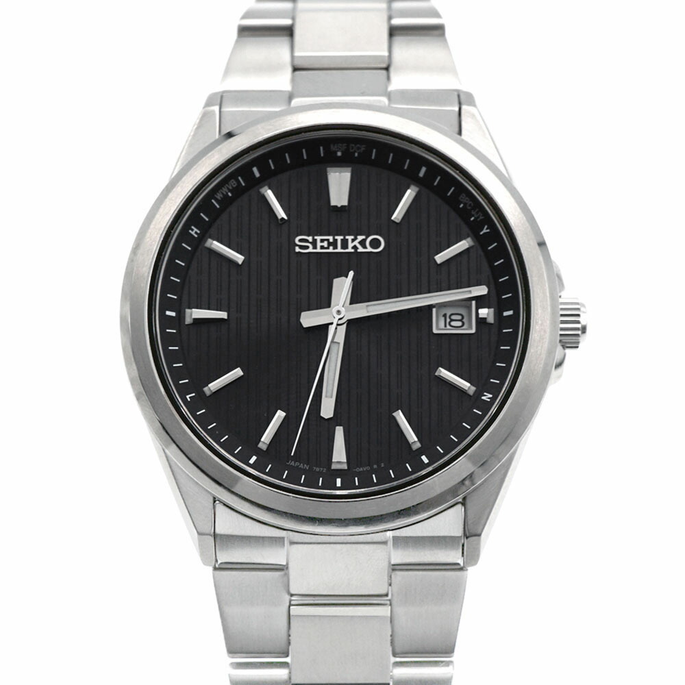 セイコー Seiko SBTM351 7B72-0AK0 セイコー寄せあわせ ソーラー電磁波 黒いこと ウォッチ ステンレス鋼 メンズ【中古】