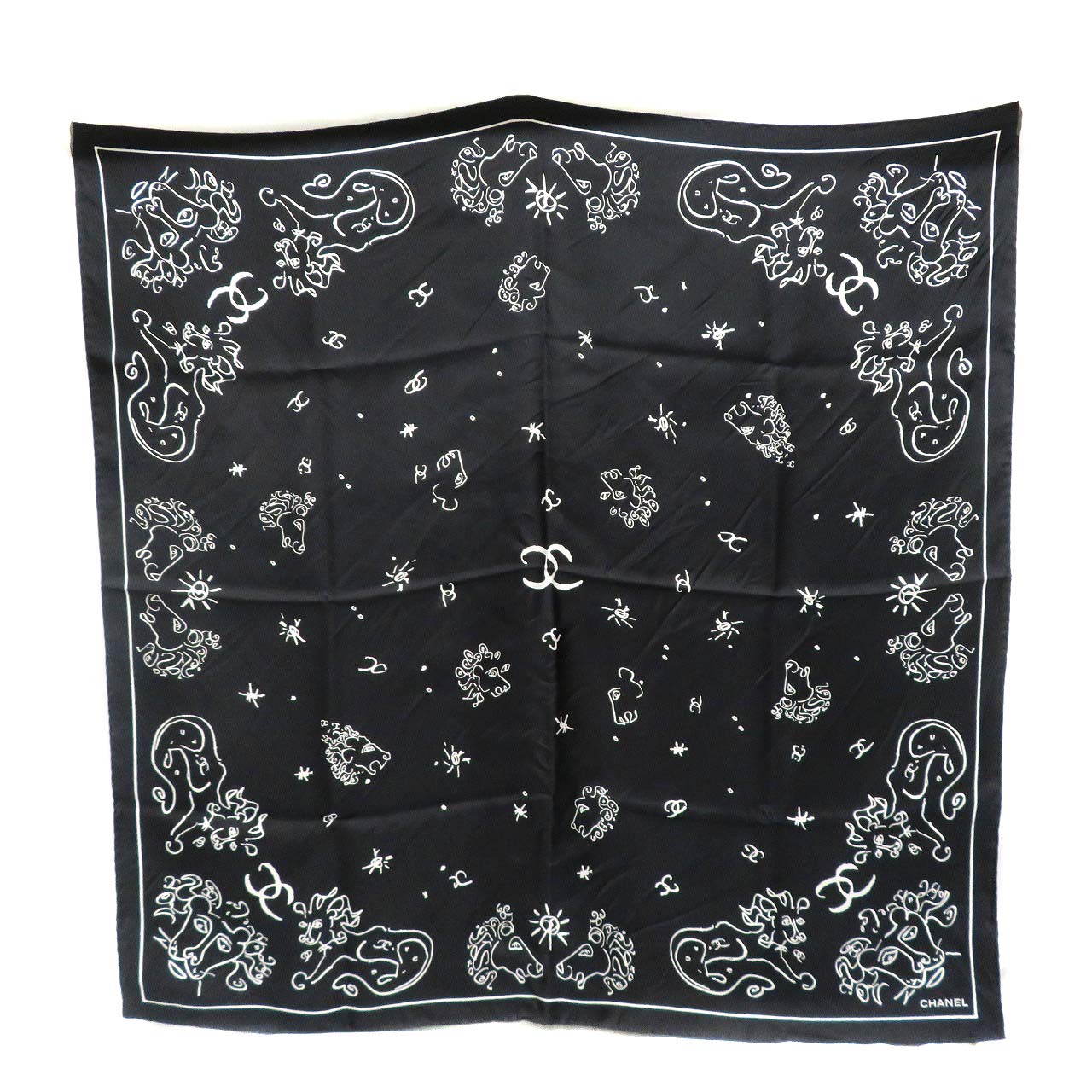 楽天市場】シャネル CHANEL 大判 ヴィンテージチェーン柄 スカーフ