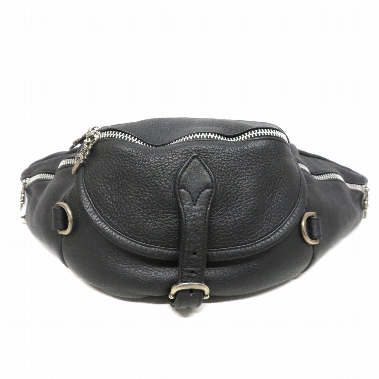 クロムハーツ Chrome Hearts スナットパック 上半身御徒面子 メンズ 黒いこと なめし革 【中古】