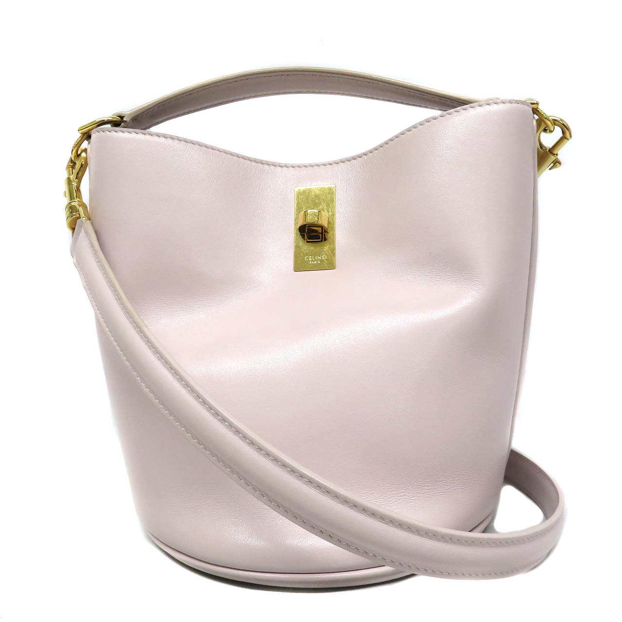セリーヌ Celine １０代井戸釣瓶16 ショルダーバッグ サクラ色 【中古】