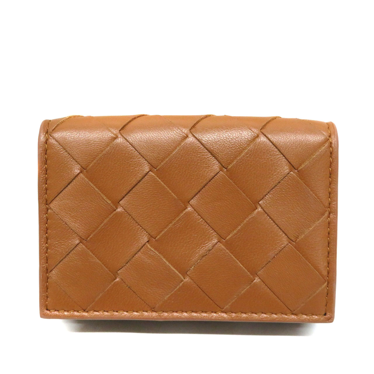 ボッテガヴェネタ Bottega Veneta 三つ折り長札入れ 赤銅色【中古】 財布・ケース-メンズ財布-バッグ・小物・ブランド雑貨