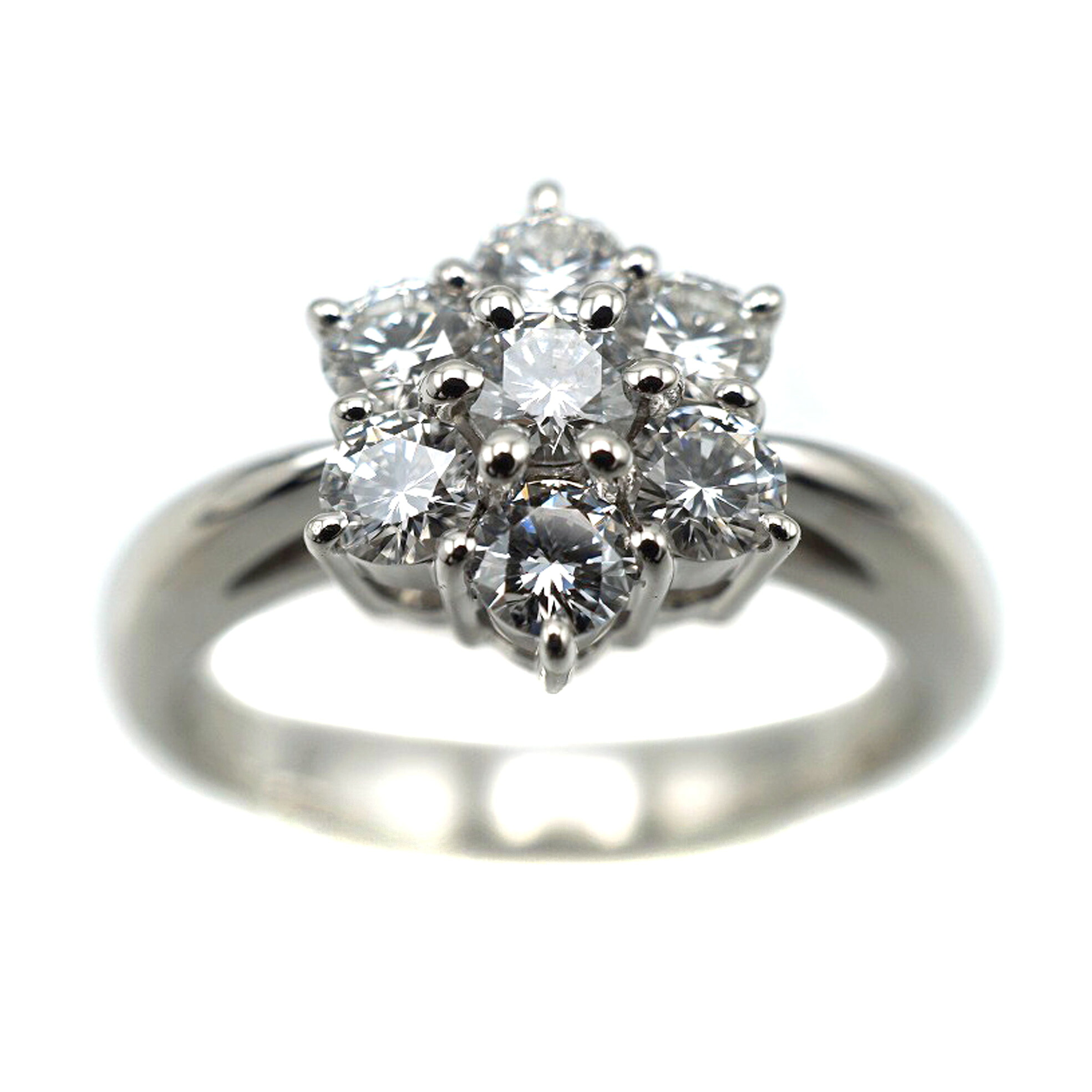 Pt950 プラチナ D0.64ct ダイヤモンド リング 【中古】