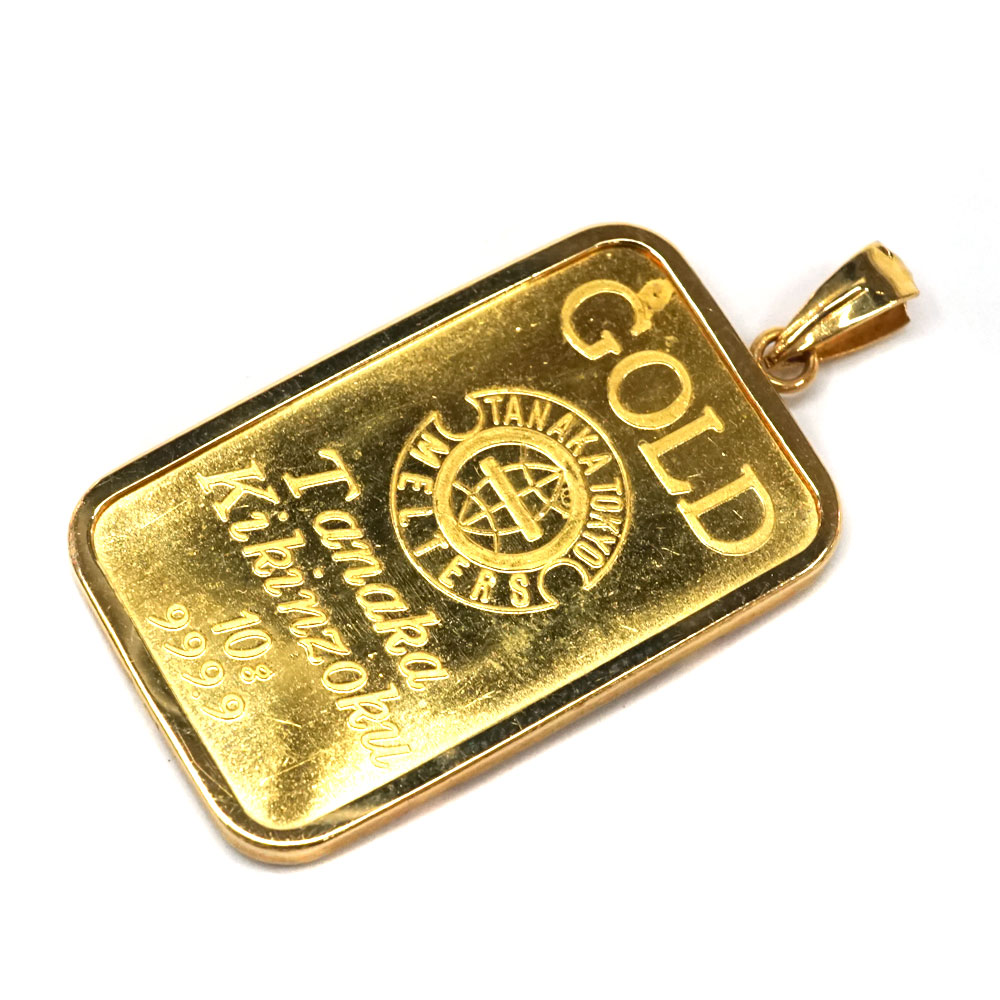 楽天市場】24金/18金 K24 プレートトップ K18枠 ペンダントトップ