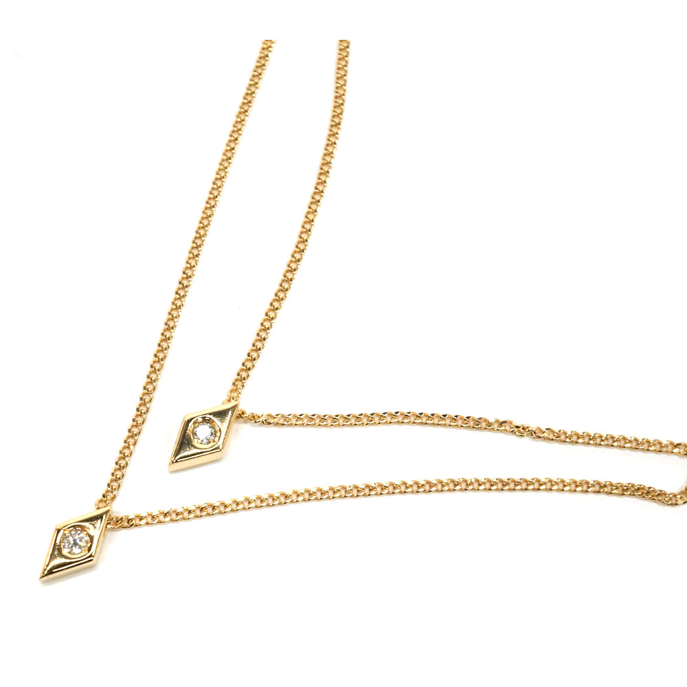 K18 18金 ネックレス ダイヤモンド0.07ct【中古】