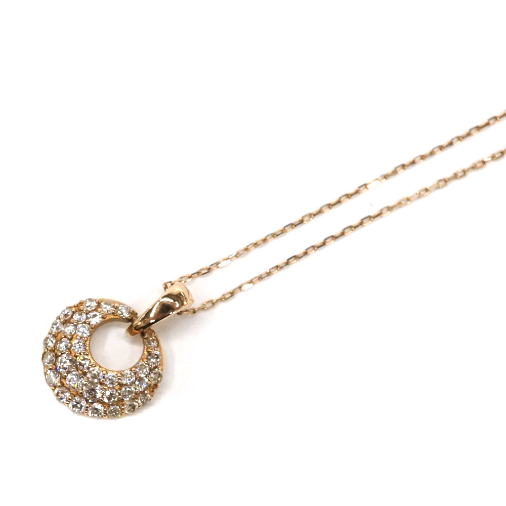 K18PG 18金 ピンクゴールド ネックレス ダイヤモンド0.20ct 【中古】 32,487円