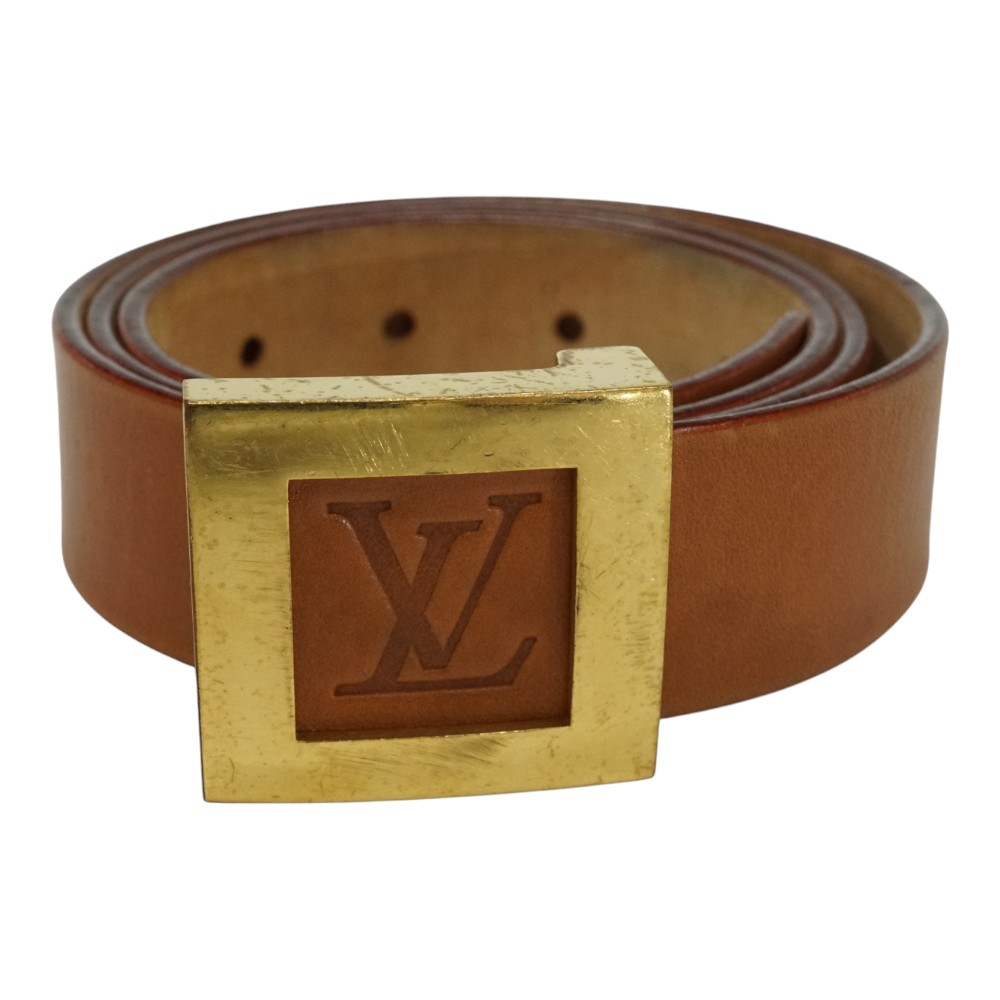 ルイヴィトン Louisvuitton M6895Q サンチュール・LVスタンプ ベルト【中古】