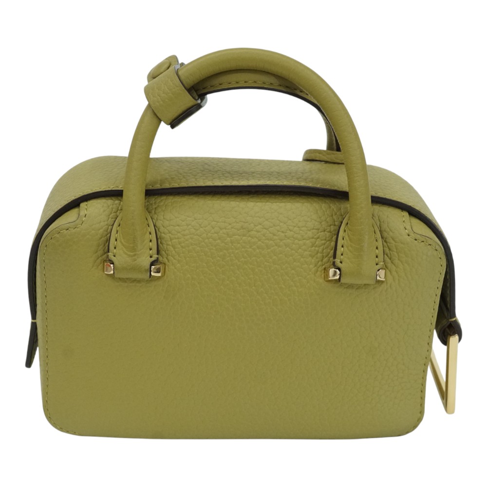 デルヴォー Delvaux AA0669AQY062DD0 クールボックス　ナノ レザー 黄緑系【中古】