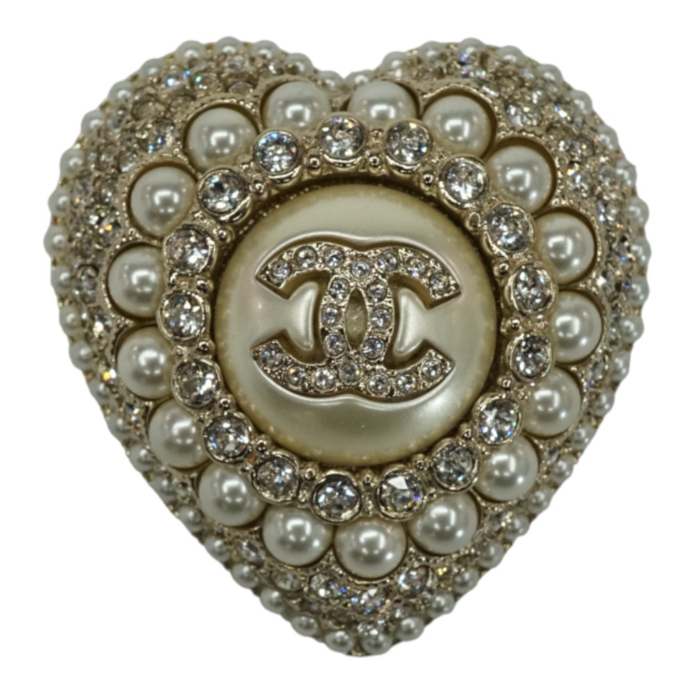 シャネル Chanel ブローチ ハート【中古】