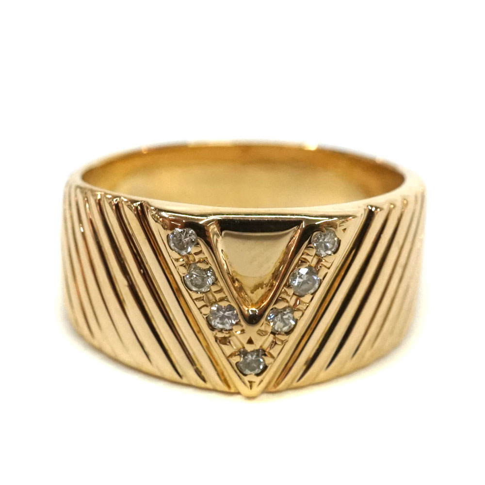 K18 ゴールド ダイヤモンド0.10ct リング 【中古】