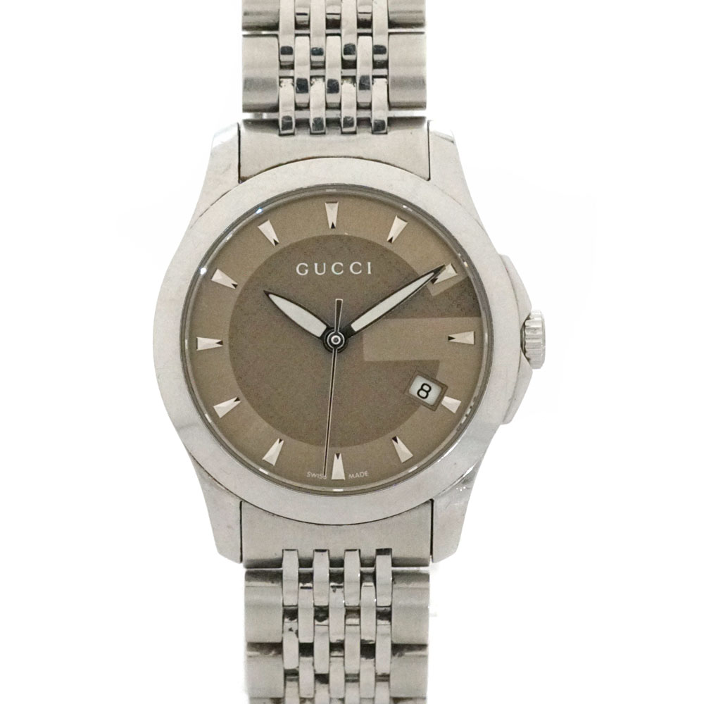 グッチ Gucci YA1265007/126.5 Gタイムレス レディース 腕時計ブラウン文字盤 【中古】|質屋かんてい局 店