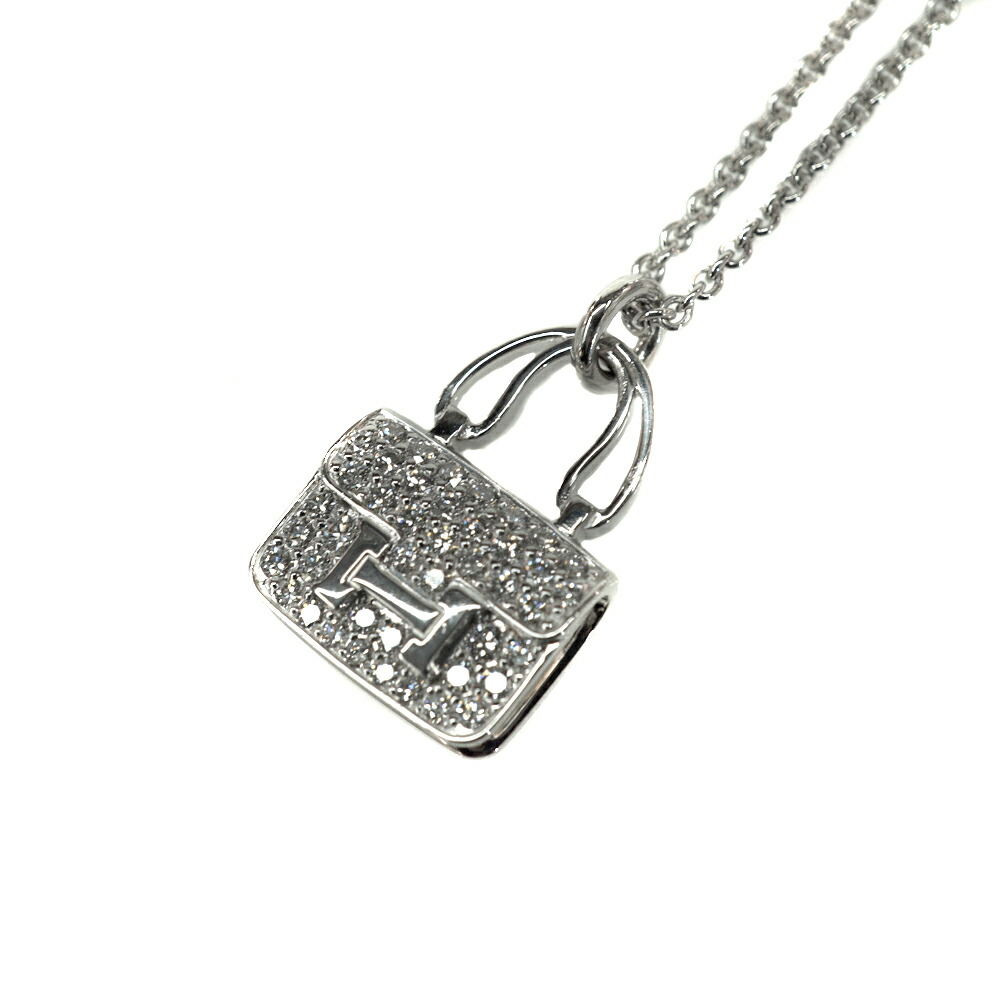 エルメス Hermes アミュレット コンスタンスネックレス K18WG 18金ホワイトゴールド シルバー【中古】|質屋かんてい局 店