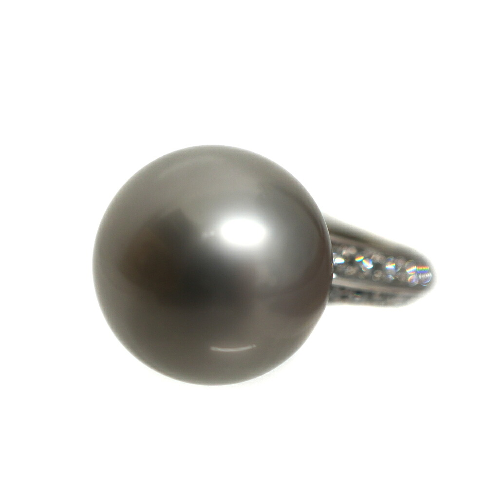 Pt900 プラチナ リング 指輪 パール ダイヤモンド0.52ct レディース【中古】 109,900円