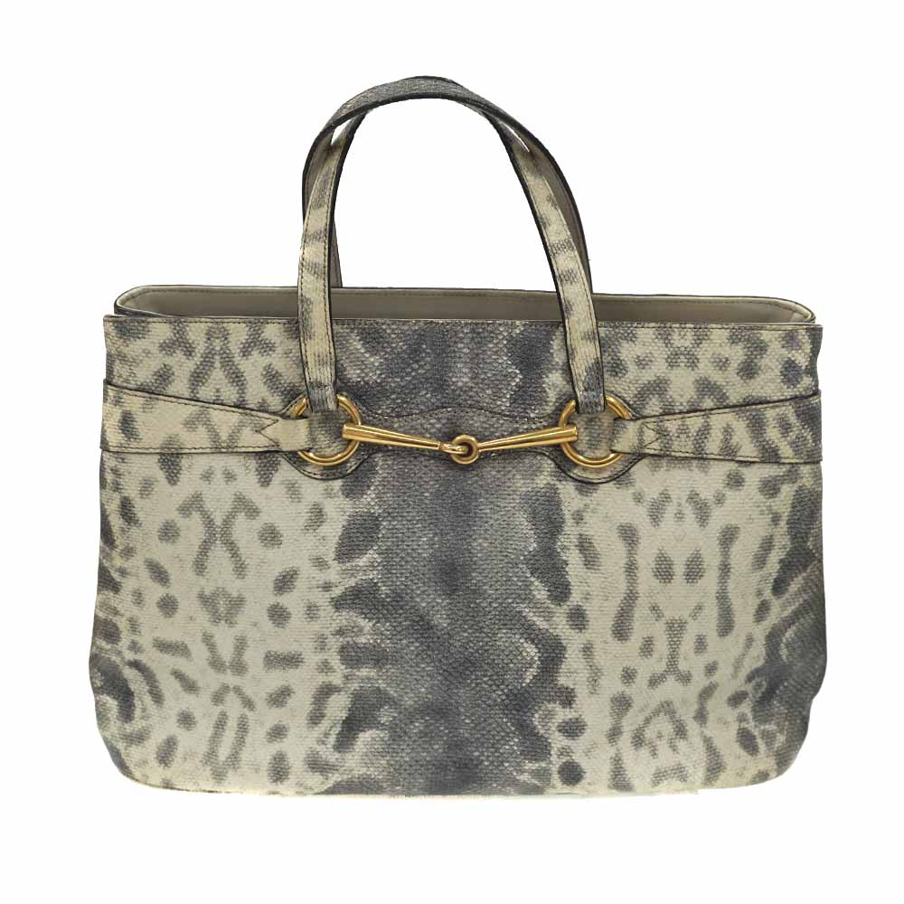 グッチ Gucci 319795導管ビット2WAYトートバッグ ハンドバック 白いこと 薄墨色【中古】