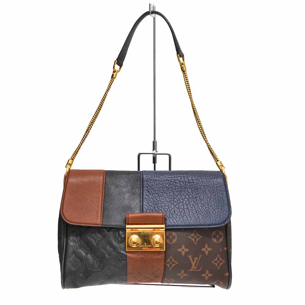 ルイヴィトン Louisvuitton M40506 モノグラム・ブロックス・ポシェット ブラウン ショルダーバッグ【中古】