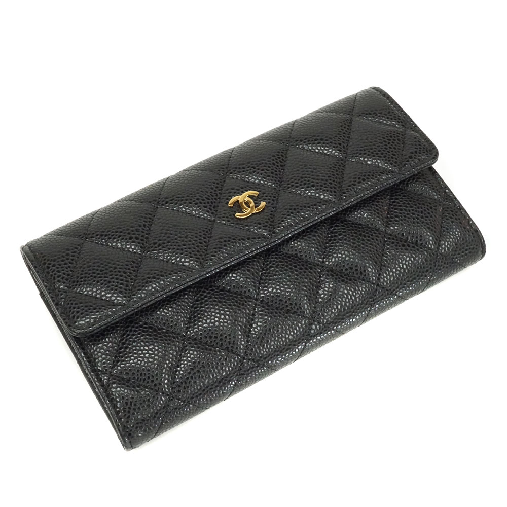 楽天市場】【財布】CHANEL シャネル マトラッセ キャビアスキン