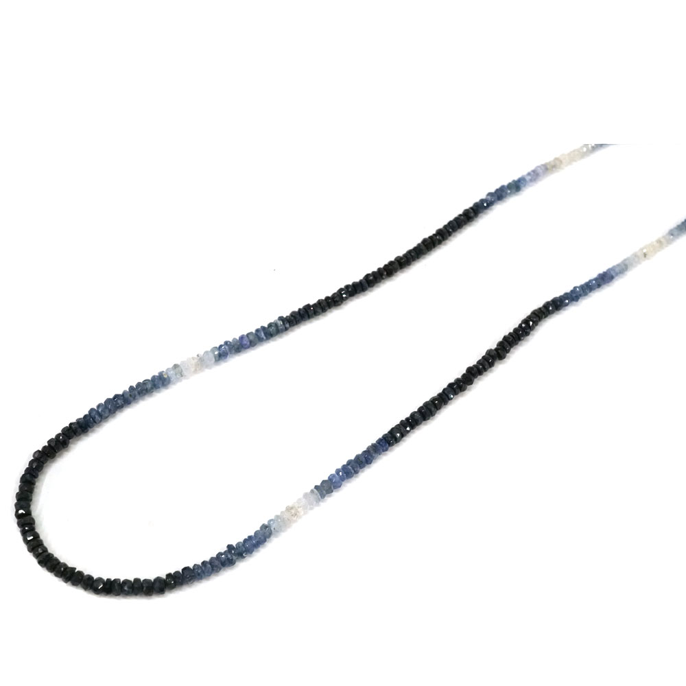 K18WG 18金ホワイトゴールド マルチストーンネックレス 【中古】