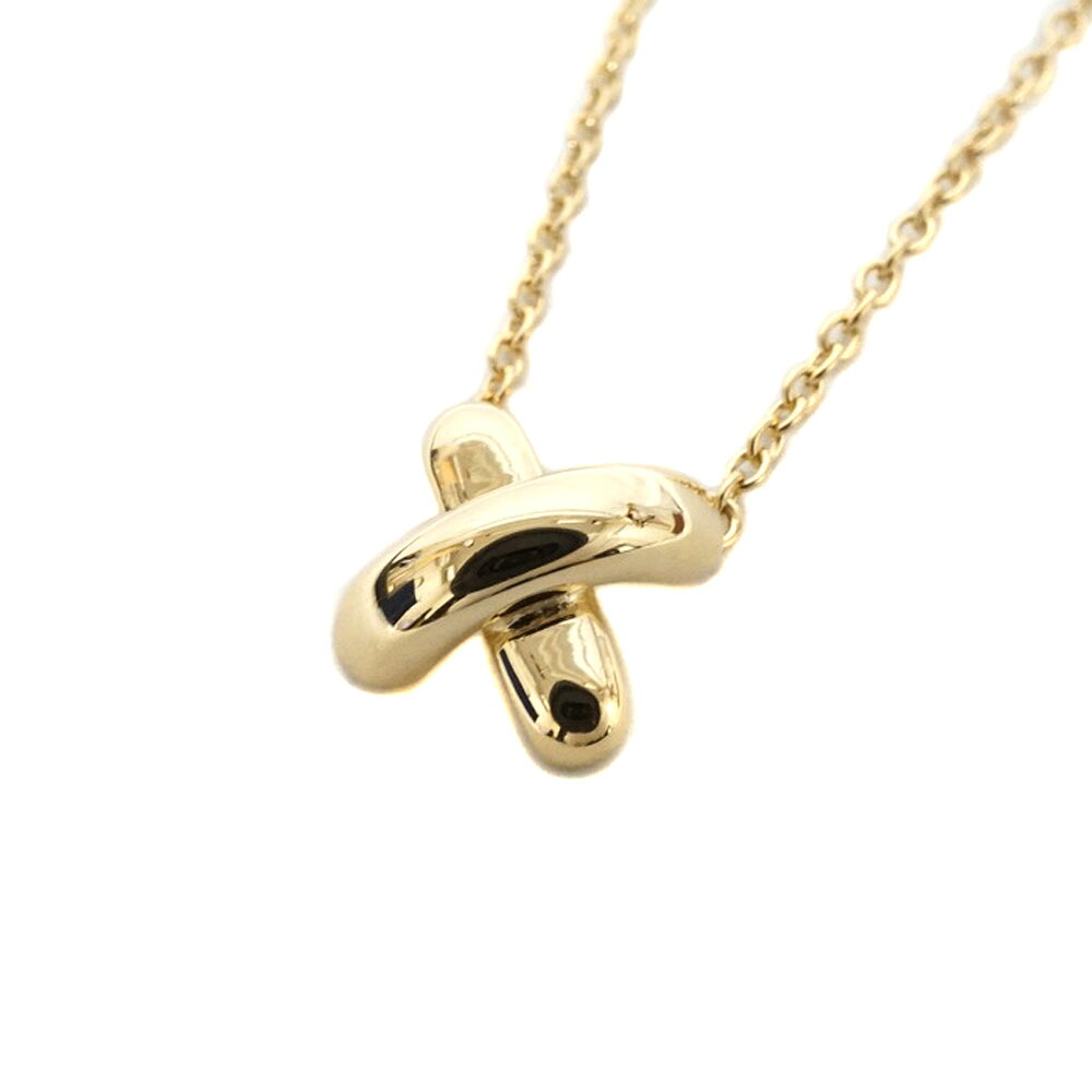 ティファニー Tiffany&Co. クロスステッチネックレス K18 ゴールド 750 ジュエリー アクセサリー 【中古】｜質屋かんてい局 店