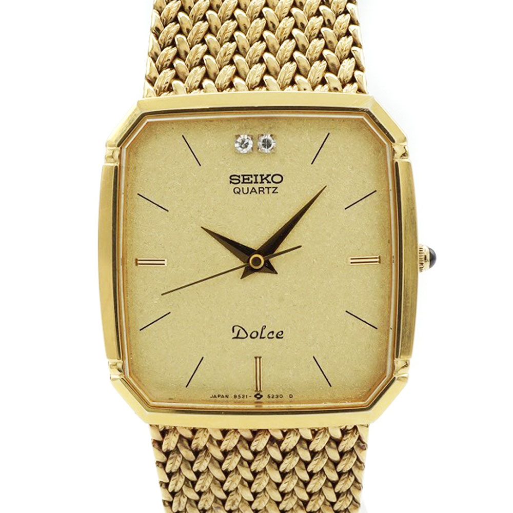 セイコー Seiko 9521-5210 ドルチェ 石英 ゴールド色合い ウオッチ 【中古】