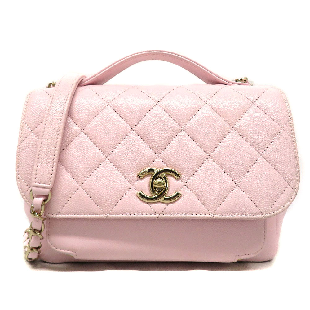 シャネル Chanel A93607 アフィニティ 2WAYバッグ ピンク キャビアスキン 【中古】｜質屋かんてい局 店
