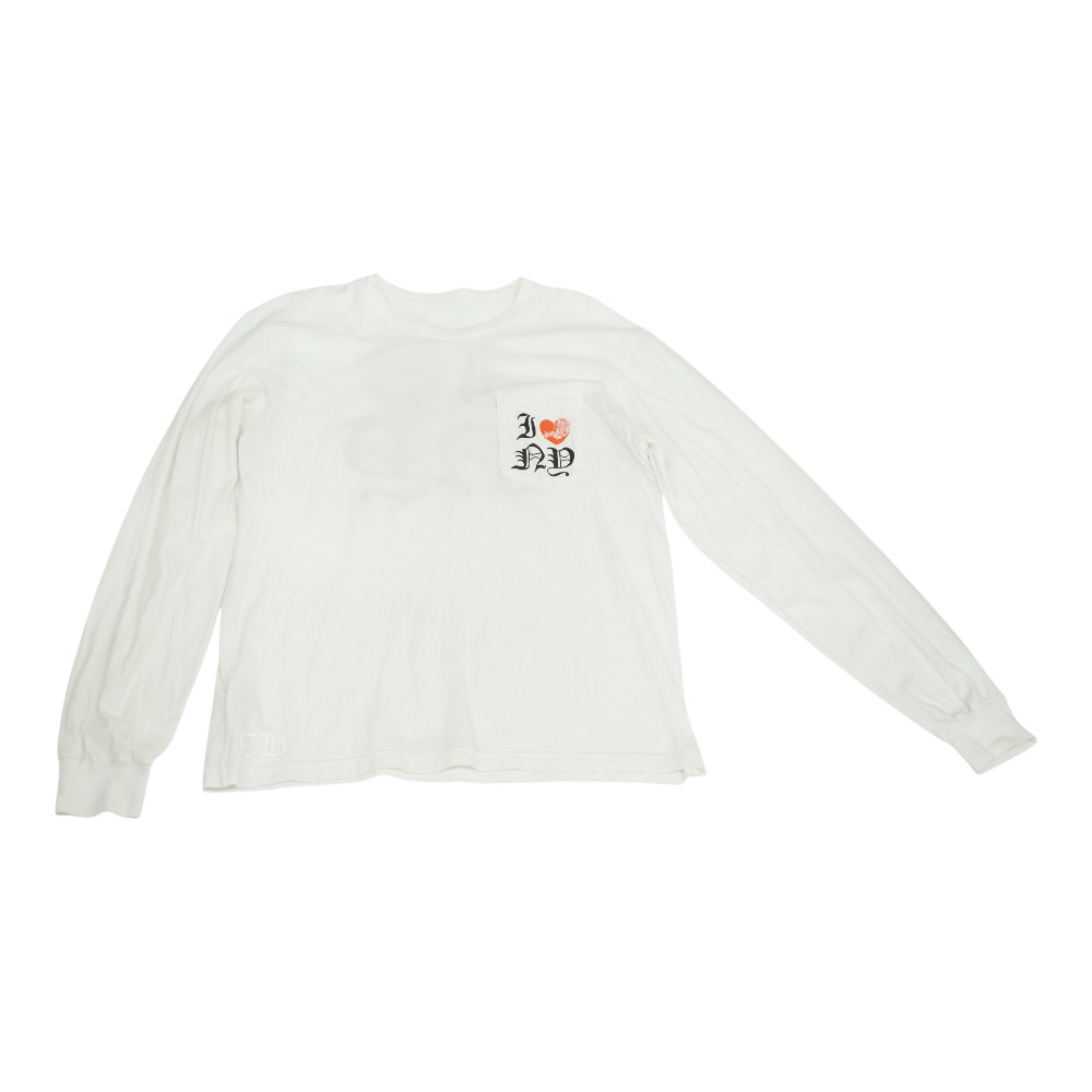 クロムハーツ Chrome hearts ロングスリーブTシャツ I LOVE NY ホワイト 長袖 服【中古】