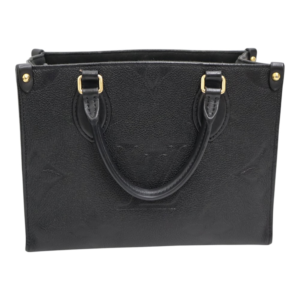 ルイヴィトン Louis vuitton M45653 オンザゴーPM 2WAY レディース レザー ブラック【中古】