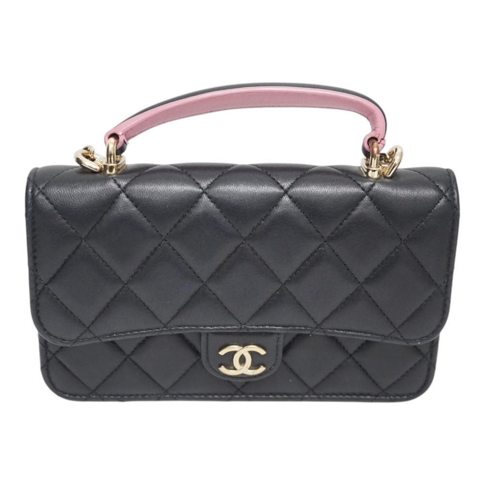シャネル Chanel AP3226 マトラッセフラップフォンケース  ショルダーバッグ【中古】