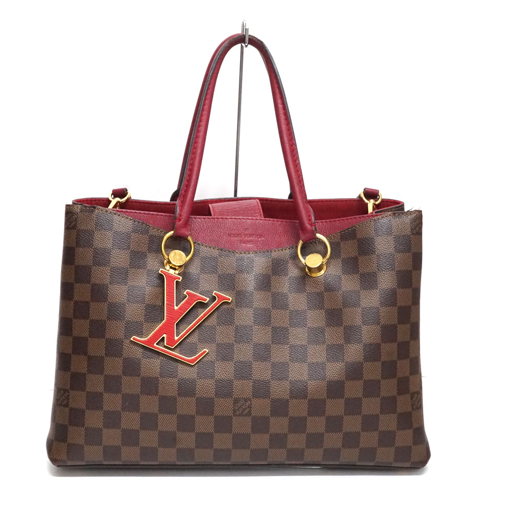 Louis vuitton ルイヴィトン N40052 LVリバー側面 ダミエ・エベヌキャンバス ハンドバック ショルダーバッグ【中古】