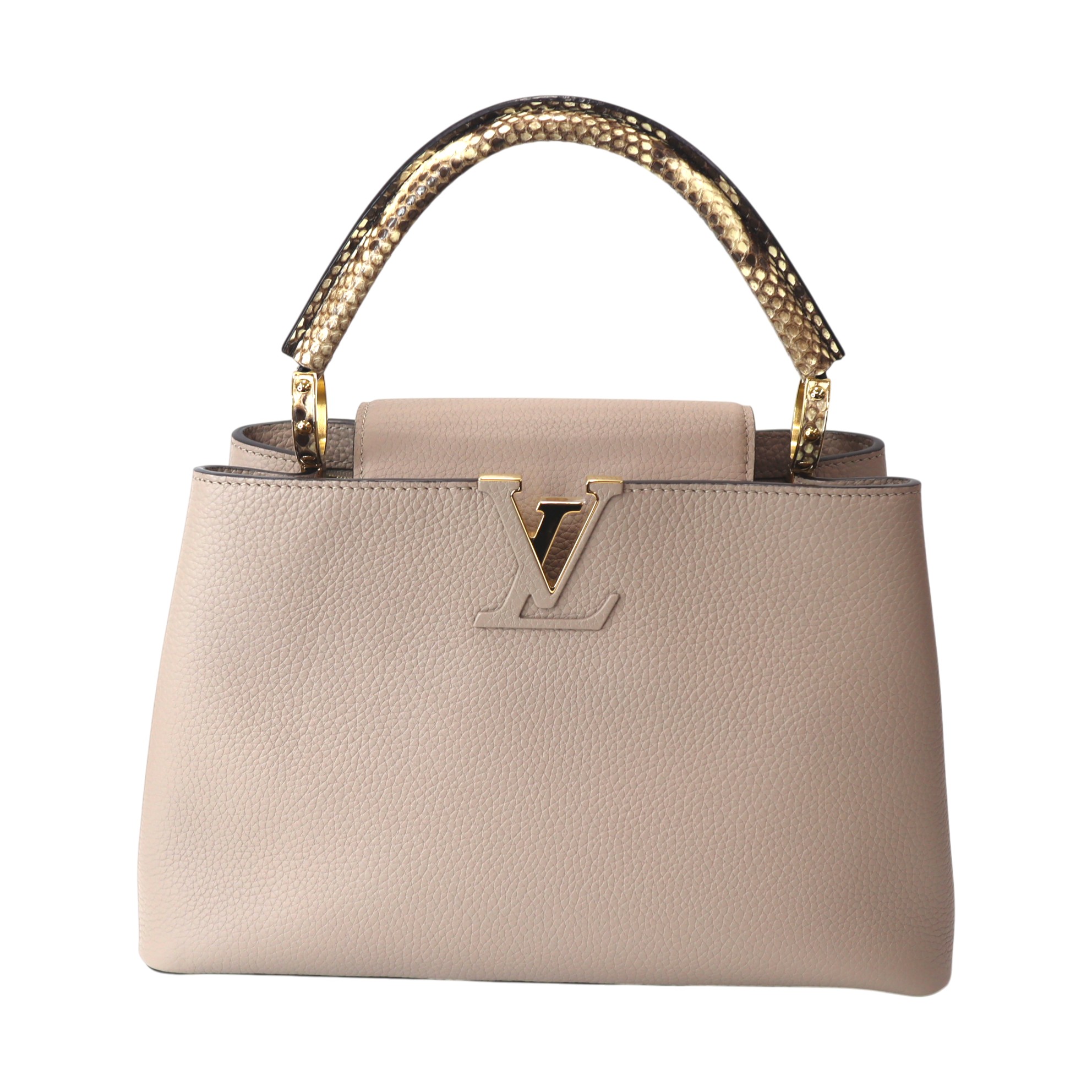 ルイヴィトン Louisvuitton N92802 カプシーヌMM パイソン ゴールド【中古】