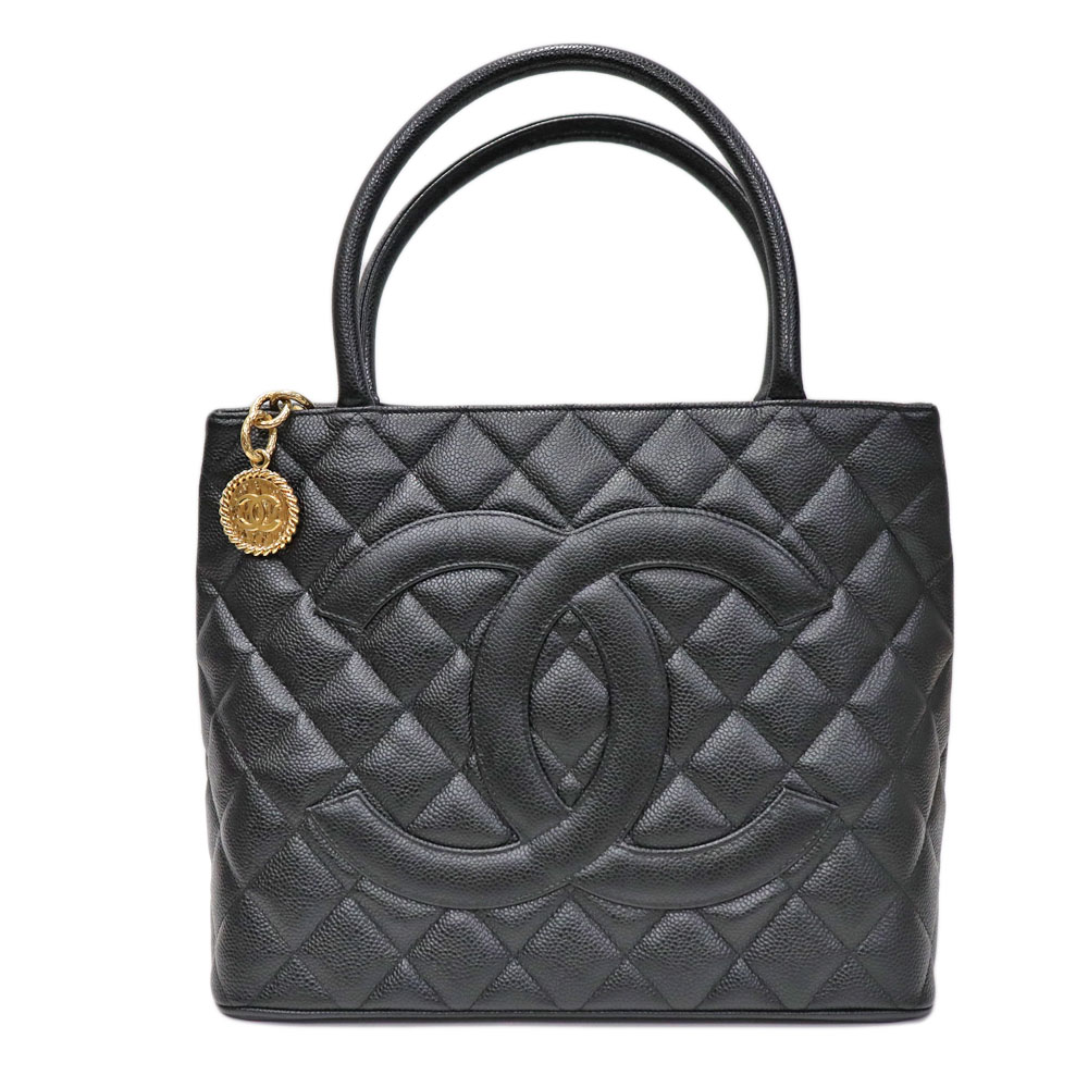 シャネル Chanel 復刻トート ブラック キャビアスキン トートバッグ 【中古】｜質屋かんてい局 店