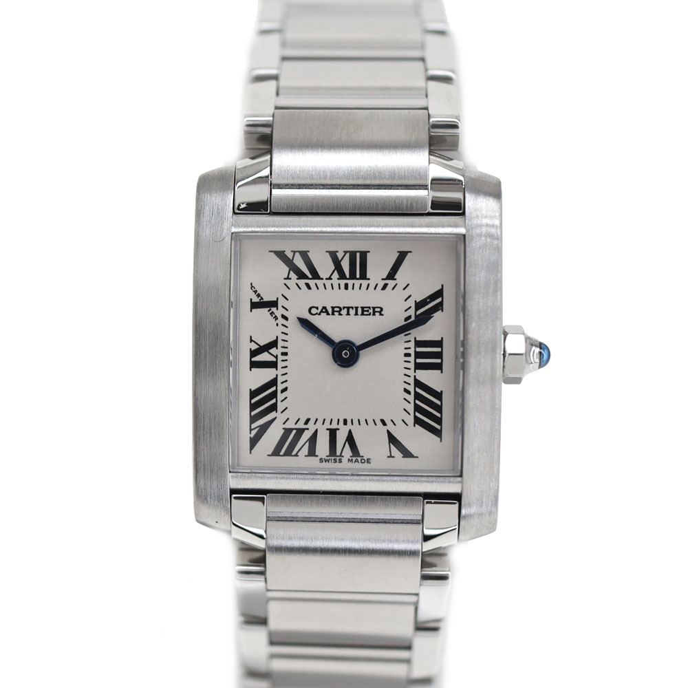 カルティエ Cartier W51008Q3 タンクフランセーズSM ホワイト レディース 腕時計【中古】｜質屋かんてい局 店