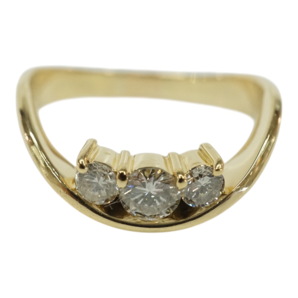 K18 18金 リング アクセサリー 指輪 ダイヤモンド0.50ct【中古】