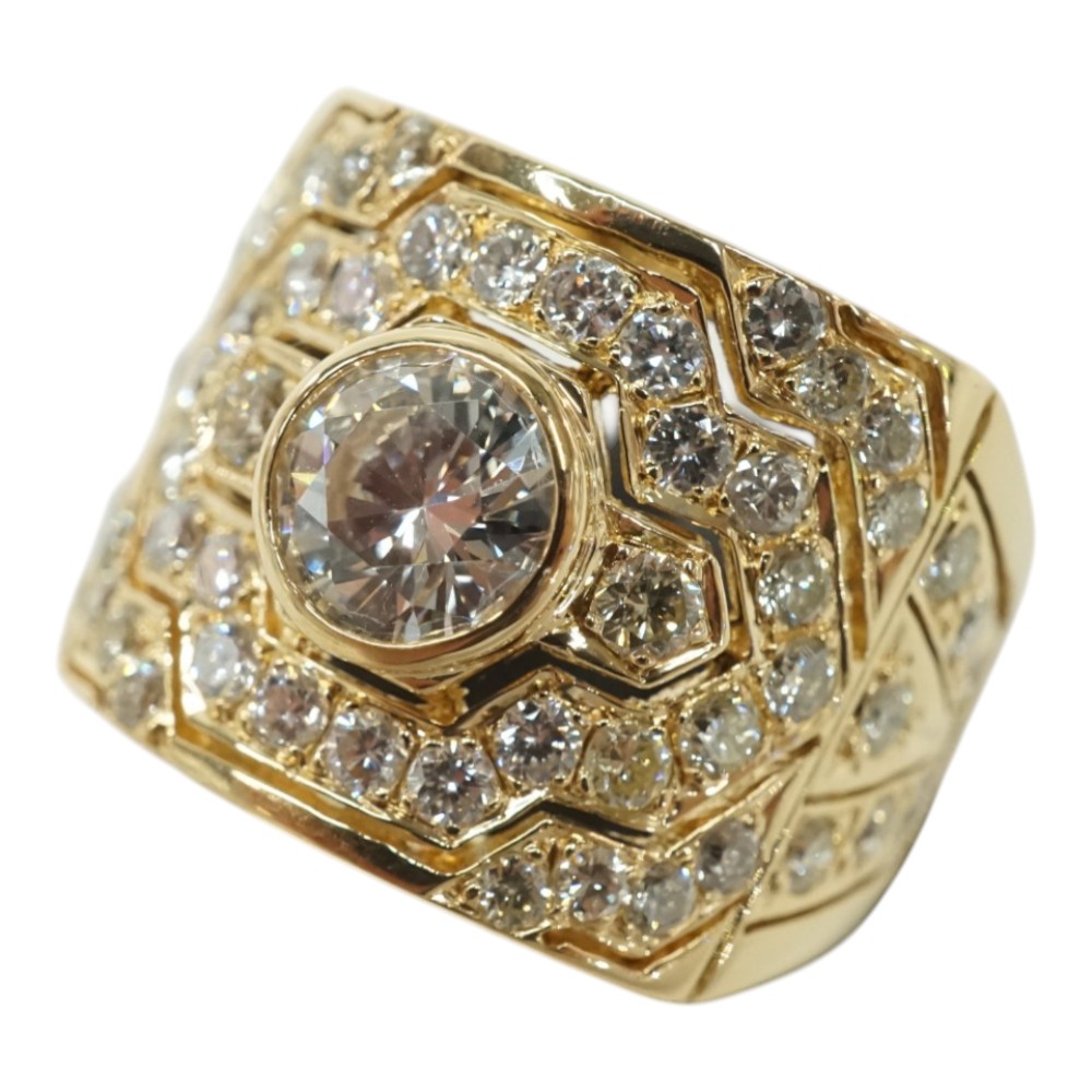 K18 18金 リング アクセサリー 指輪 ダイヤモンド【中古】