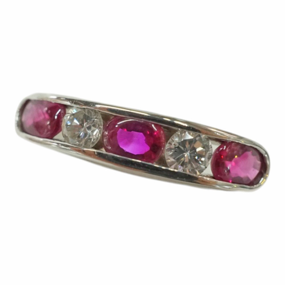 Pt900 プラチナ900 リング 指輪 ルビー0.60ct ダイヤモンド0.16ct【中古】 59,389円