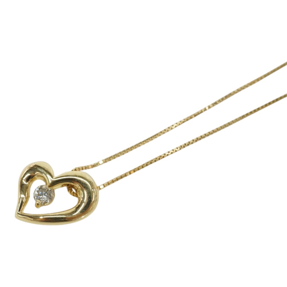 K18 18金 ネックレス ダイヤモンド0.10ct ゴールド ジュエリー レディース【中古】