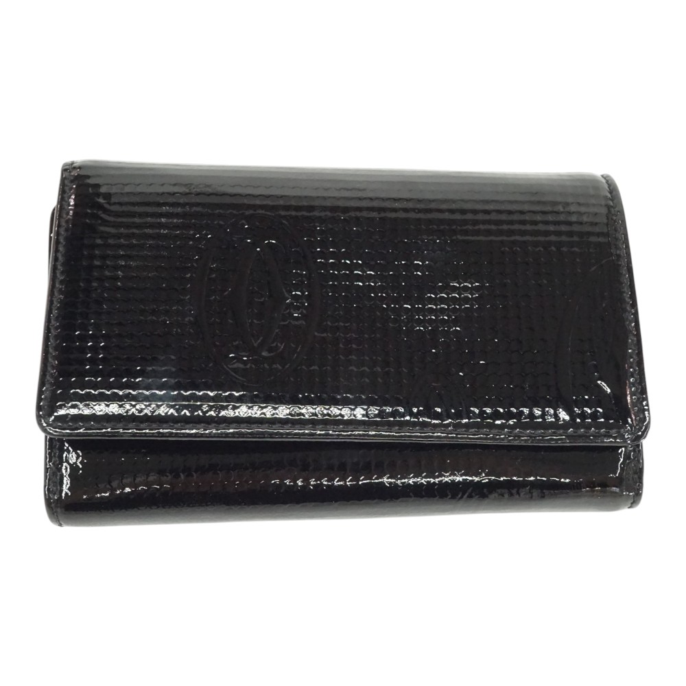 カルティエ Cartier L3001119 L字チャック銭入れ 心うれしい誕生日 エナメル  【中古】