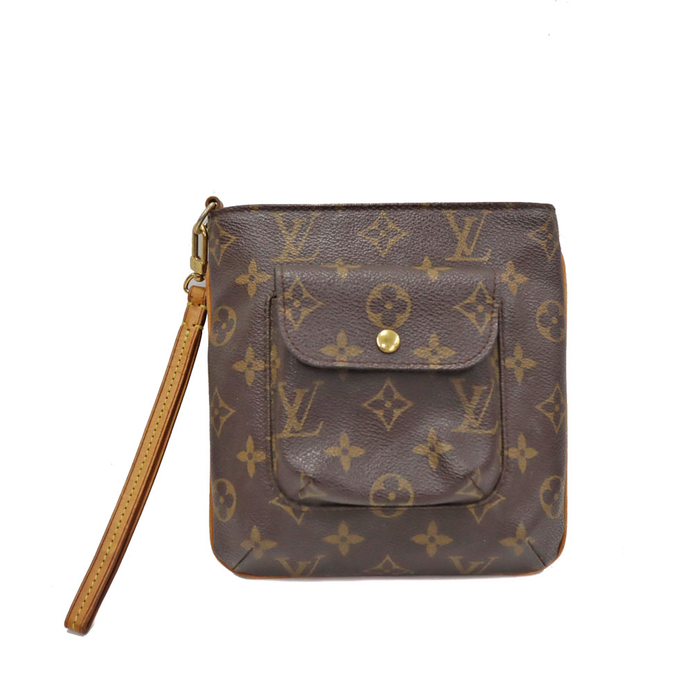 ルイヴィトン Louis Vuitton M51901 パルティシオン 佩び物車寄せ ミニ御徒面子 PVC モノグラム 赤銅色【中古】