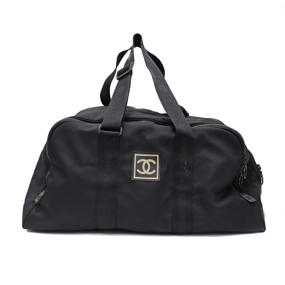 シャネル Chanel A19976 ボストンバッグ  旅する 運動競技伝達ルート  黒いこと系 【中古】