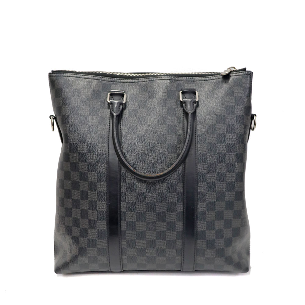 ルイヴィトン Louisvuitton N40000 アントン トートバッグ 2WAYバッグ ダミエ グラフィット ブラック【中古】