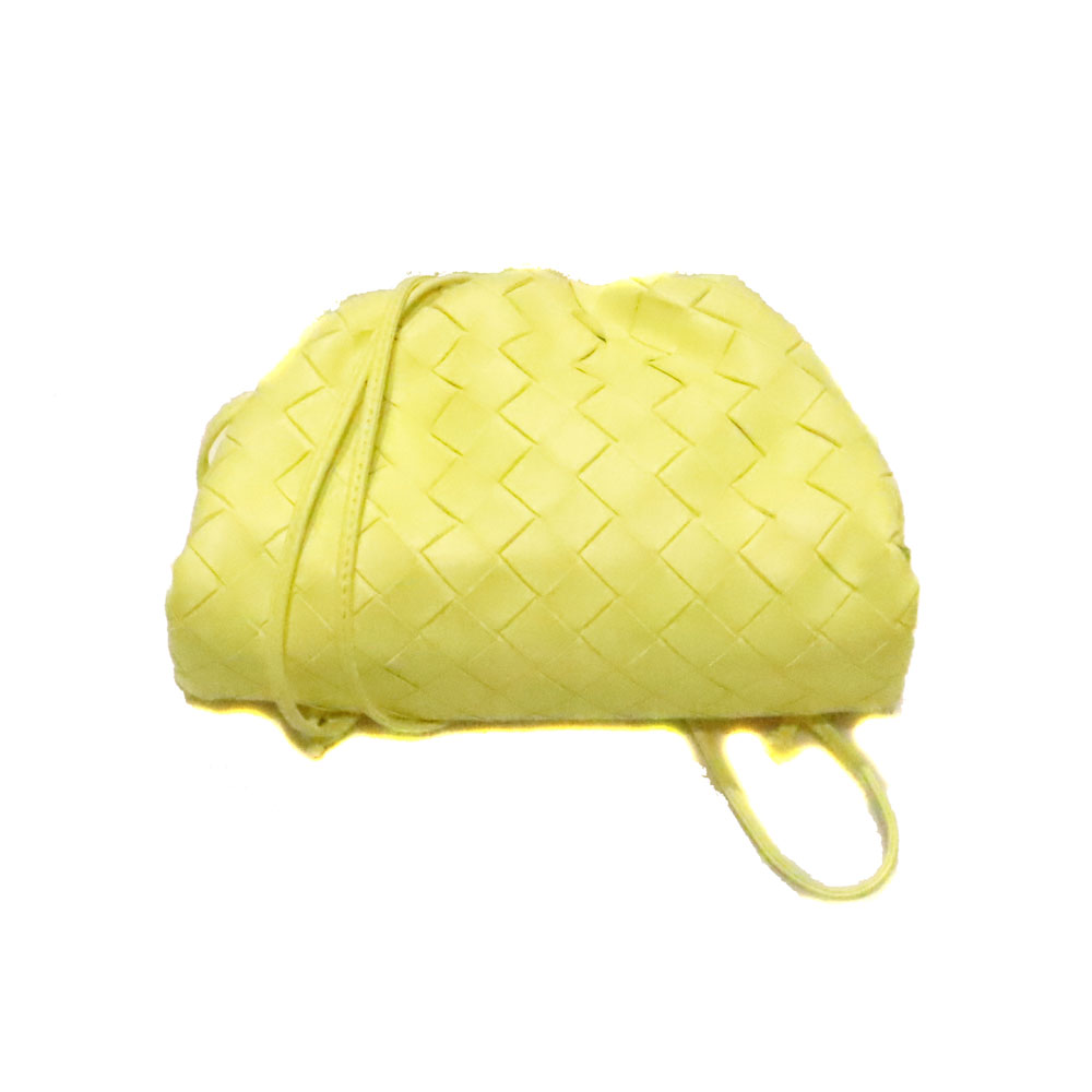 ボッテガヴェネタ Bottega Veneta 585852 VCPP17144 ミニ ザ・ポーチ ショルダーバッグ 黄色 なめし革 レディース 【中古】