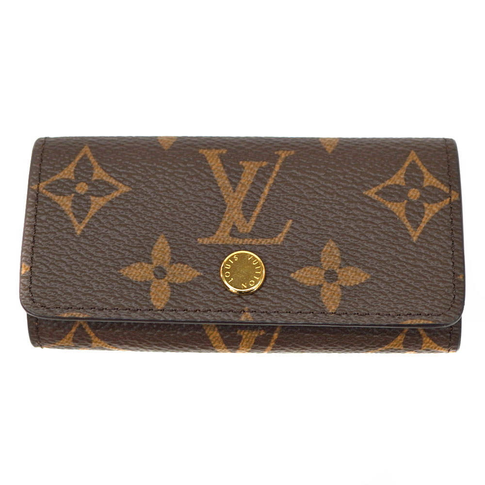 ルイヴィトン Louisvuitton M69517 4連足懸かり入れもの 茶 赤銅色 モノグラム【中古】