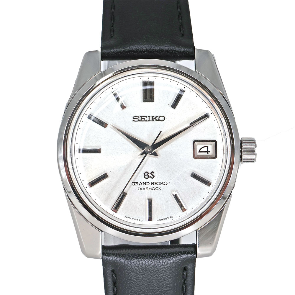 地べたセイコー Grand seiko 5722-9991 57GS メンズ 手一巻き ウォッチ  しろがね色文字記号盤【中古】