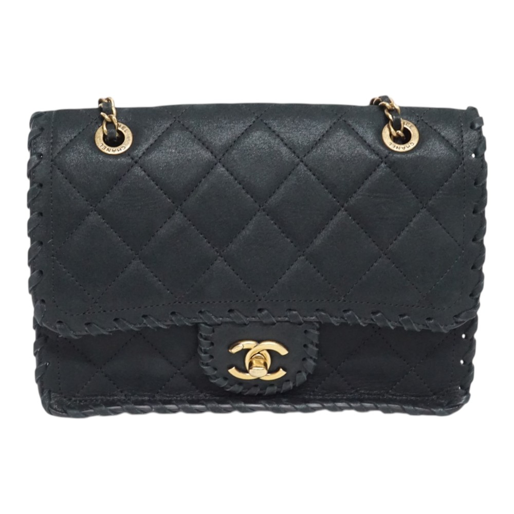 シャネル Chanel  A92875 チェーン店ショルダーバッグ ベルベットカーフスキン 【中古】