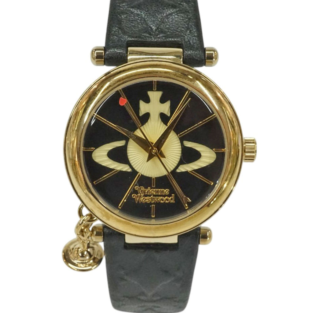 ヴィヴィアンウエストウッド Vivienne westwood VV006BKGD クォーツ腕時計 オーブ 電池式 レディース【中古】｜質屋かんてい局 店