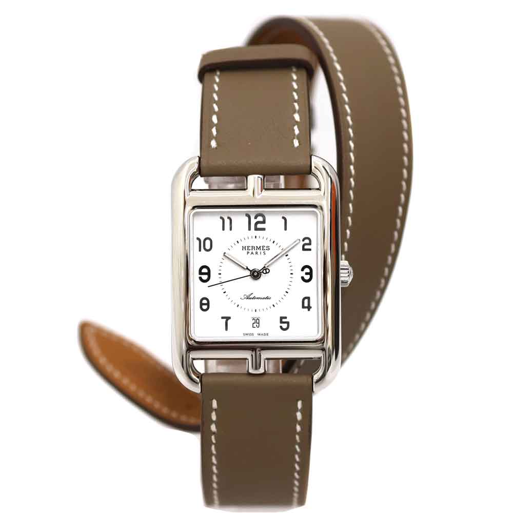 エルメス Hermes CC1.710a ケープコッド ドゥブルトゥール ユニセックス 自動巻き 腕時計 ホワイト文字盤【中古】｜質屋かんてい局 店 137,400円