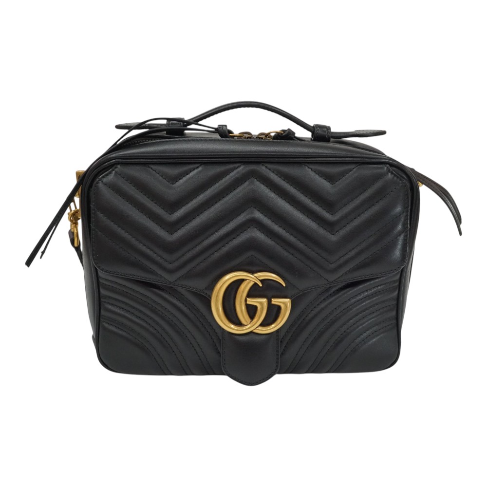 グッチ Gucci 498100 GGマーモントトップハンドルバッグ 2WAY【中古】