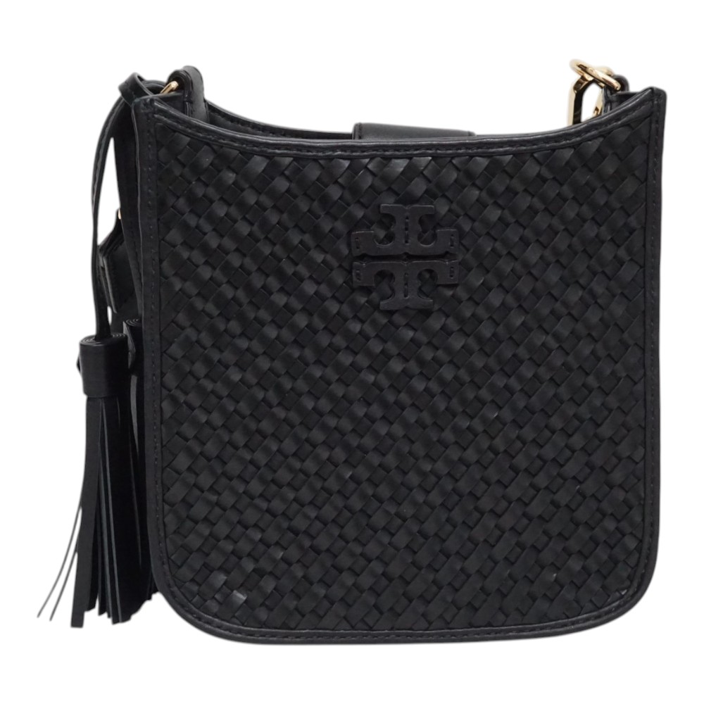 トリーバーチ Toryburch フリンジ付きショルダーバッグ ブラック【中古】｜質屋かんてい局 店 14,585円